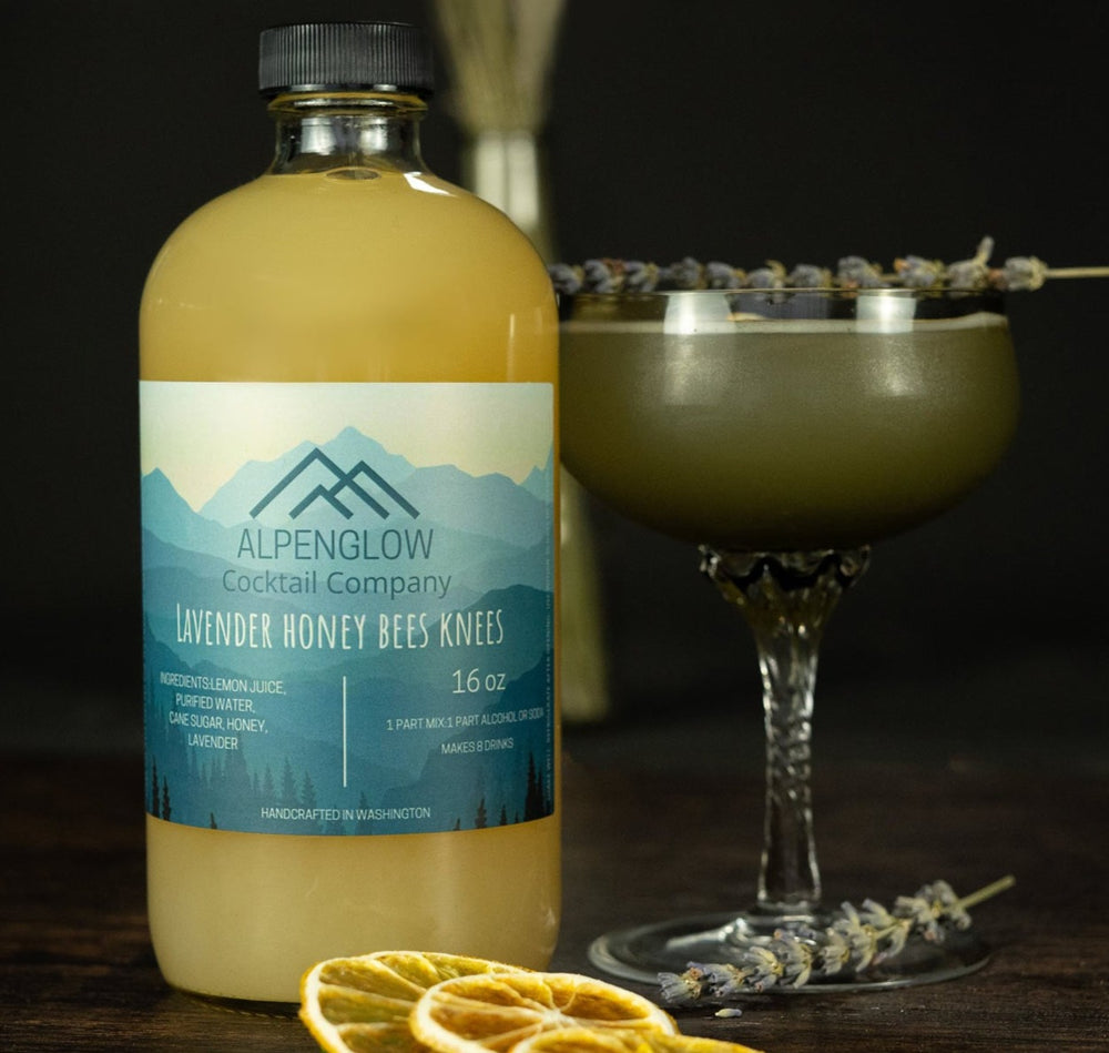 Cocktail Mixers | Alpenglow Lavender Honey Bees Knees Drink Mixer | Made In Washington 