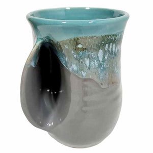 
            
                Load image into Gallery viewer, Clay In Motion Hand Warmer Mug - River Stone Left Handed - Clay In Motion
            
        