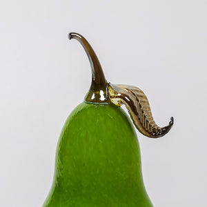Jesse Kelly Blown Glass Fruit | Made In Washington | Blown Green Pear