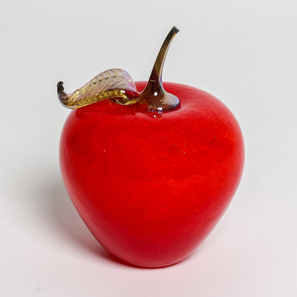 Jesse Kelly Blown Glass Fruit | Made in Washington| Red Apple Accent Fruit