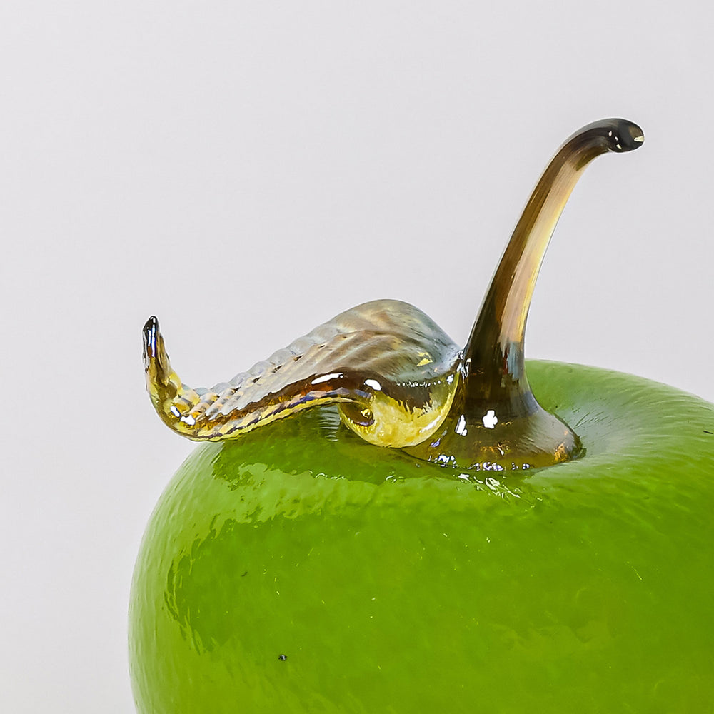Jesse Kelly Glass Fruit Green Apple | Made In Washington | Blown Glass