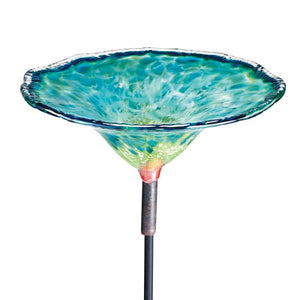 
            
                Load image into Gallery viewer, Island Art Glass Green &amp;amp; Blue Cloud Birdbath | Made In Washington Garden Gifts |  Birdbaths for Birdlovers
            
        