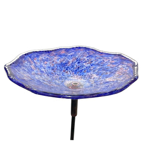 
            
                Load image into Gallery viewer, Island Art Glass Blue &amp;amp; Pink Cloud Birdbath | Made In Washington Gifts For Birdlovers
            
        