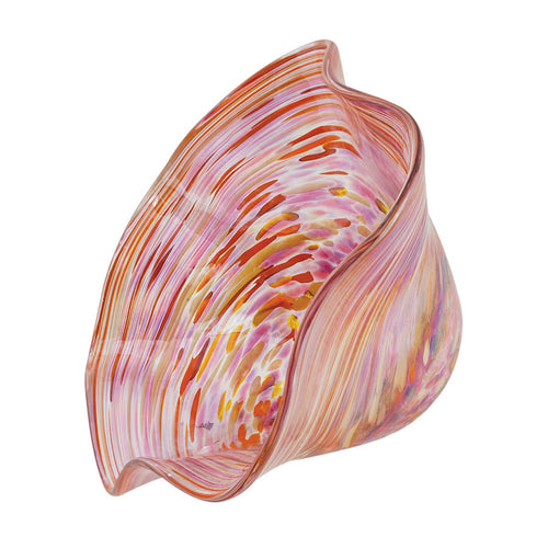 Glass Eye Studio Blown Glass Art Bowl | Flamingo | Made In Washington