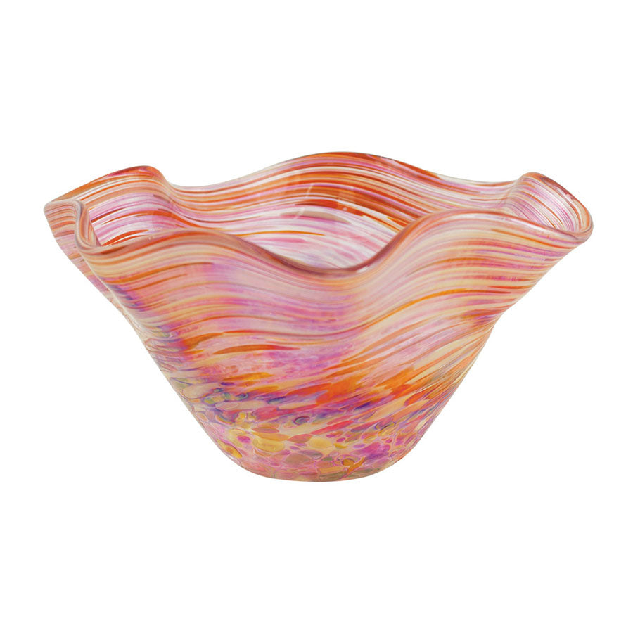 Glass Eye Studio Blown Glass Art Bowl | Flamingo | Made In Washington