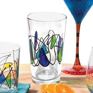 Made In Washington Art Glassware Gifts | Fiala Design Works Pint Glasses | Hand painted Glasses