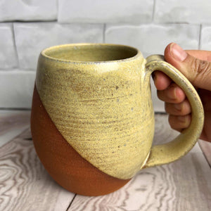 Fern Street Pottery Angle Dipped Dijon Mug | Made In Washington | Local Mugs from Indianola, Washington