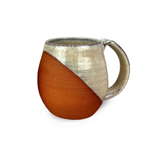 Fern Street Pottery Angle Dipped Speckled White Mug | Made In Washington | Local Gifts From Indianola, Washington