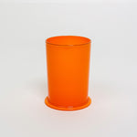 Decicio Glass | made In Washington | Glassware | Blown Glass Orange Votive or Cup