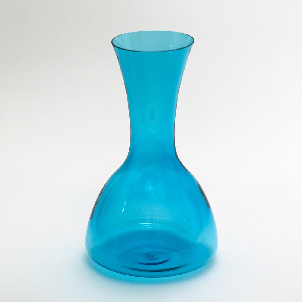 Decicio Glass | Made In Washington | Blown Glass Light Teal Carafe Vase Glassware
