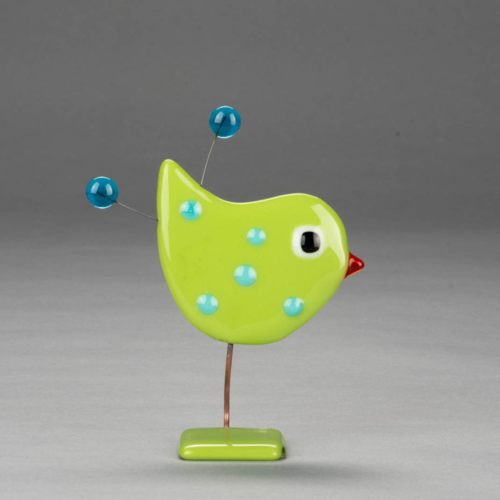 
            
                Load image into Gallery viewer, Glassfire Fused Glass Bird Lime | Made In Washington | Handmade Local Gifts
            
        