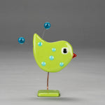 Glassfire Fused Glass Bird Lime | Made In Washington | Handmade Local Gifts