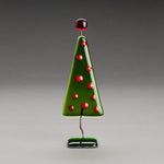 Glass Fire Ebba Krarup | Made In Washington | Fused Glass Christmas Tree Green & Red