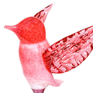 Jesse Kelly Blown Glass Pink Hummingbird | Made In Washington | Locally Made Art Glass