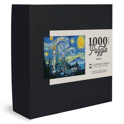Seattle Skyline Starry Night Puzzle