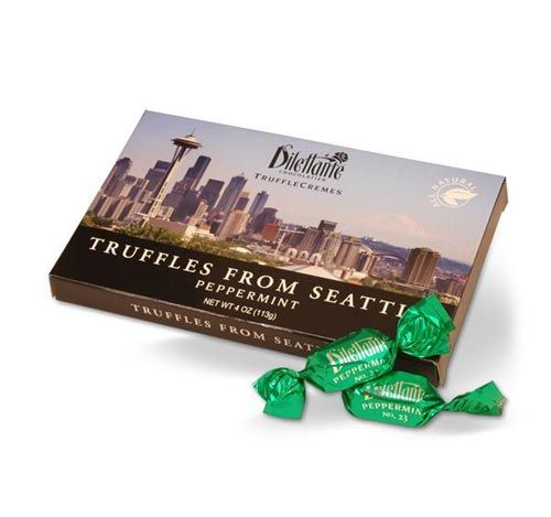 Seattle Skyline Peppermint Truffle Cremes | Chocolate Candy Box | Gift Idea