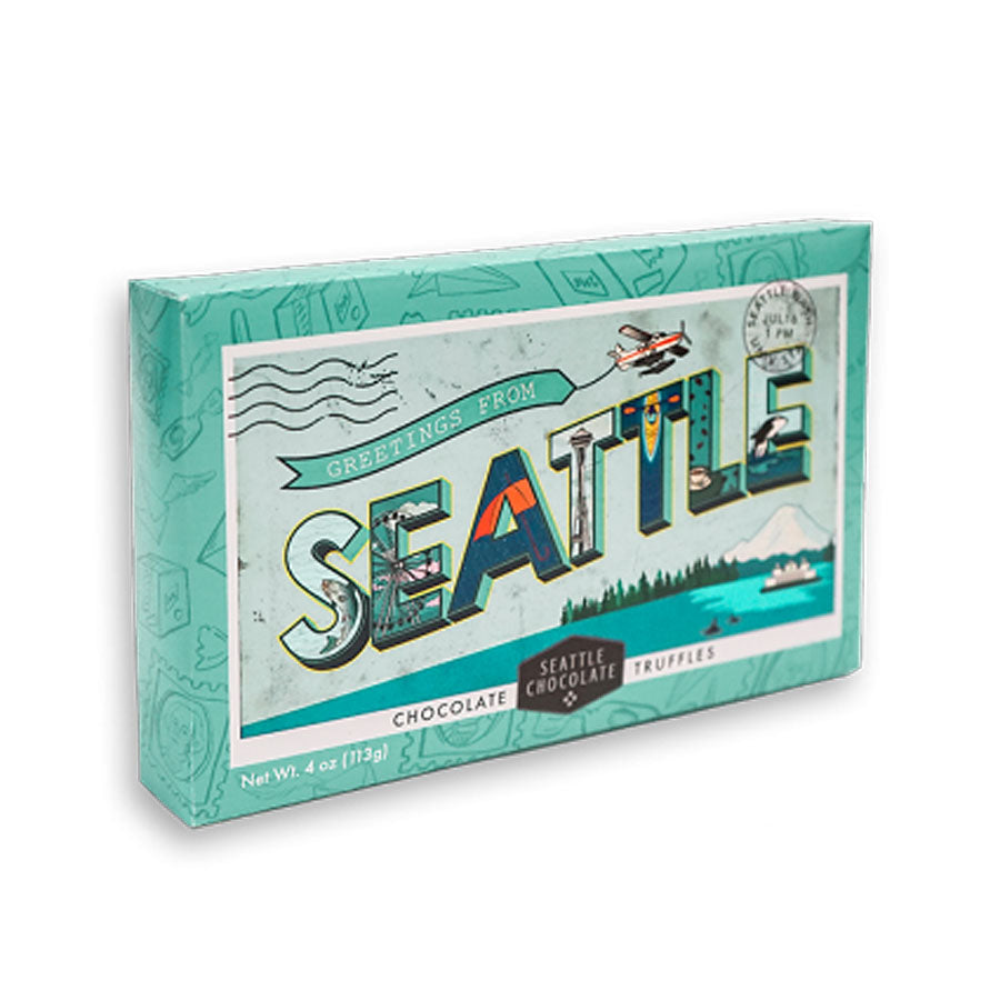 Seattle Chocolate Greetings From Seattle Postcard Box | Candy Gifts
