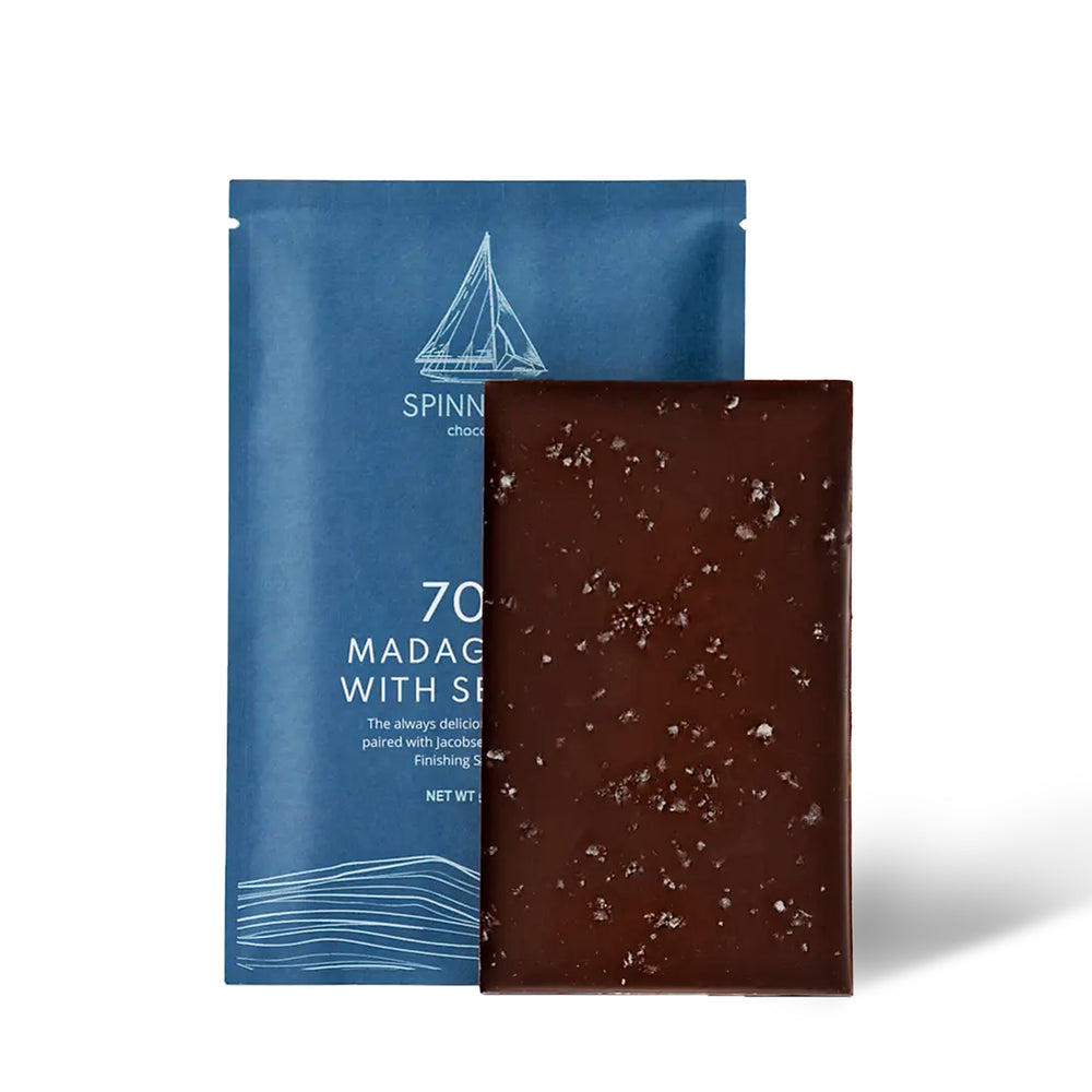Spinnaker Chocolate Bar 70% Madagascar w/ Sea Salt | Made In Washington | local Chocolate From Seattle