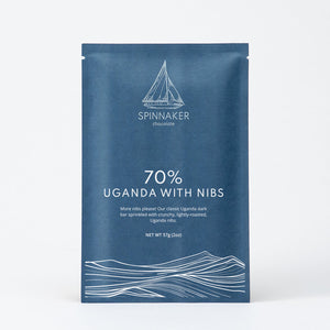 
            
                Load image into Gallery viewer, Spinnaker Chocolate Bar 70% Uganda with Nibs | Made In Washington
            
        