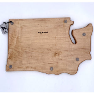 Wag & Wood Washington State Cutting Board Lg | Made in Washington
