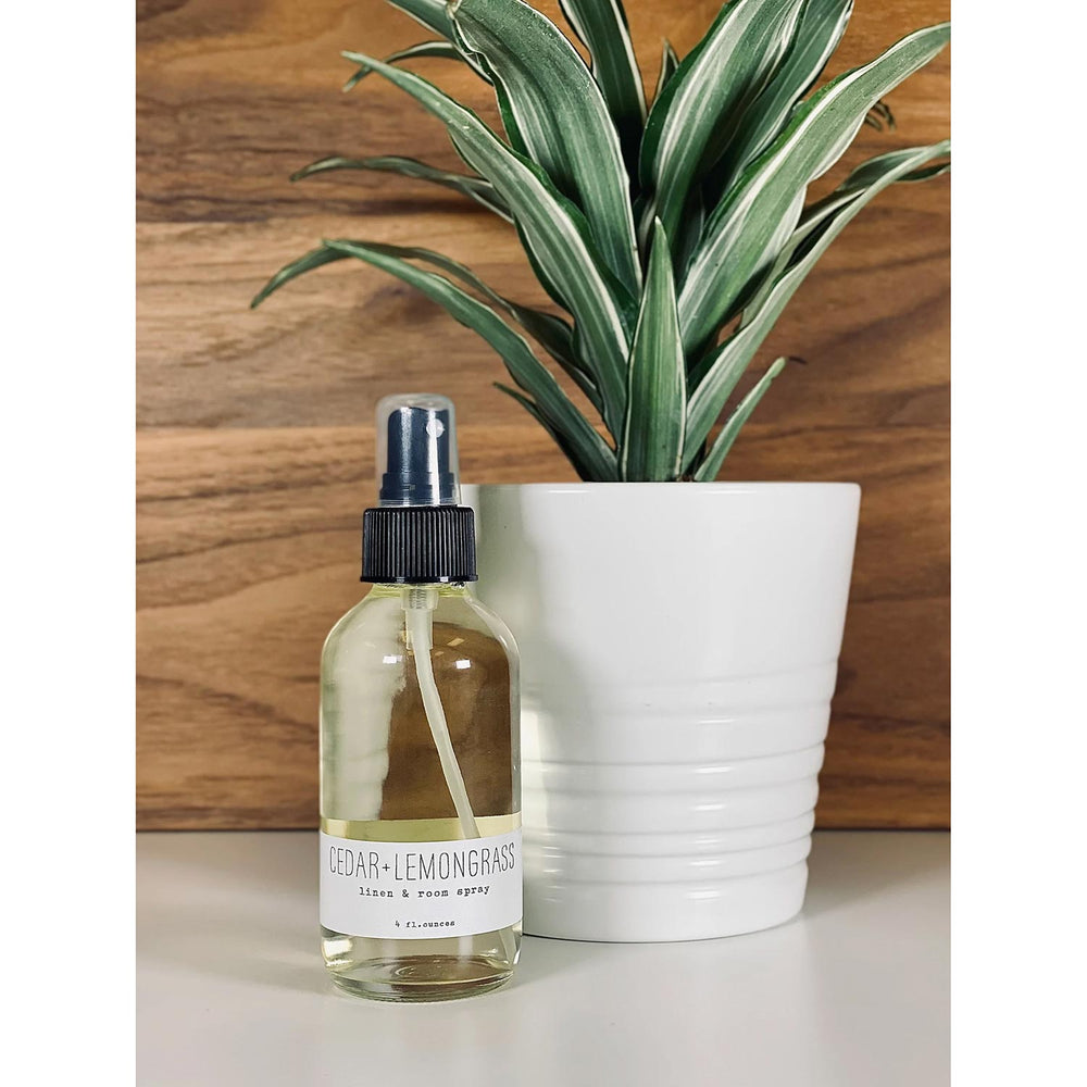 Handmade La Conner | Made In Washington | Cedar Lemongrass Linen & Room Spray 4 oz | Aromatherapy Home Fragrances | Spa Gift
