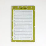 Sound & Circle Checklist Notepad | Made In Washington | Mustard Floral | Local Gifts From Tacoma