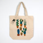 Potluck Press Totes | Made In Washington Cactus Planters Canvas Tote