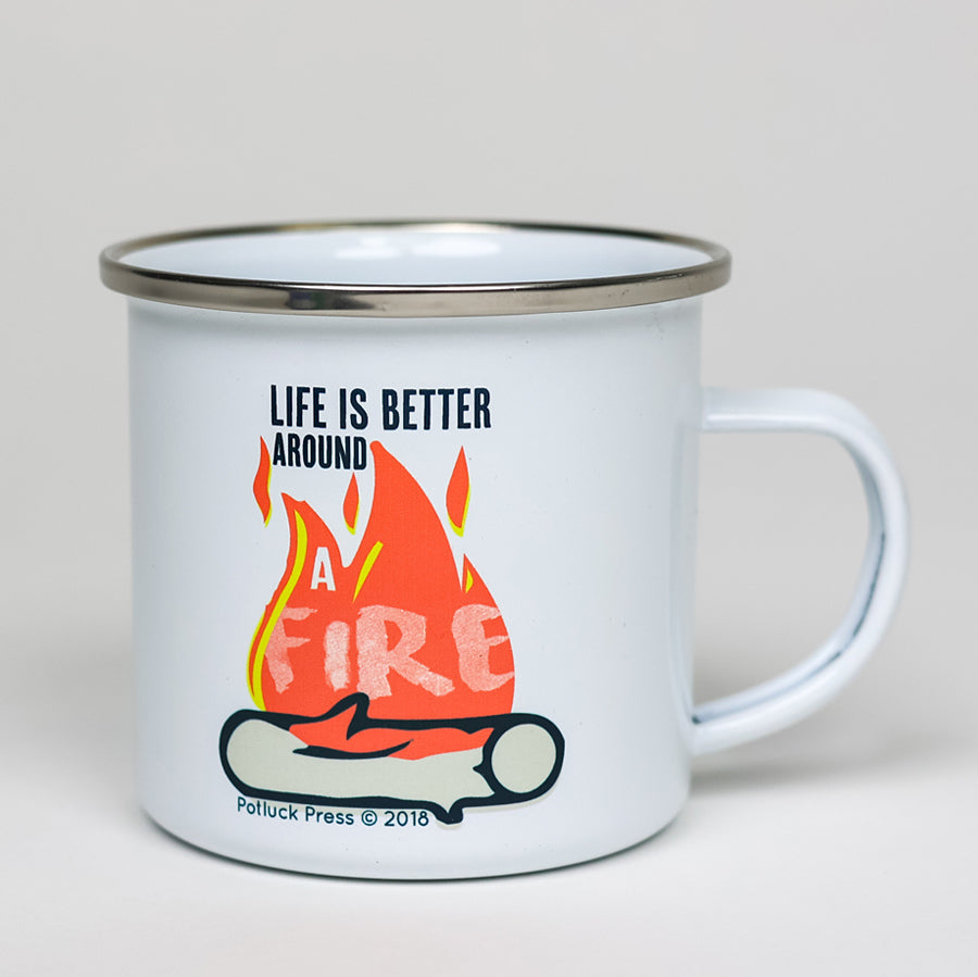 
            
                Load image into Gallery viewer, Potluck Press | Made In Washington | Life Is Better Around A Fire Mug
            
        