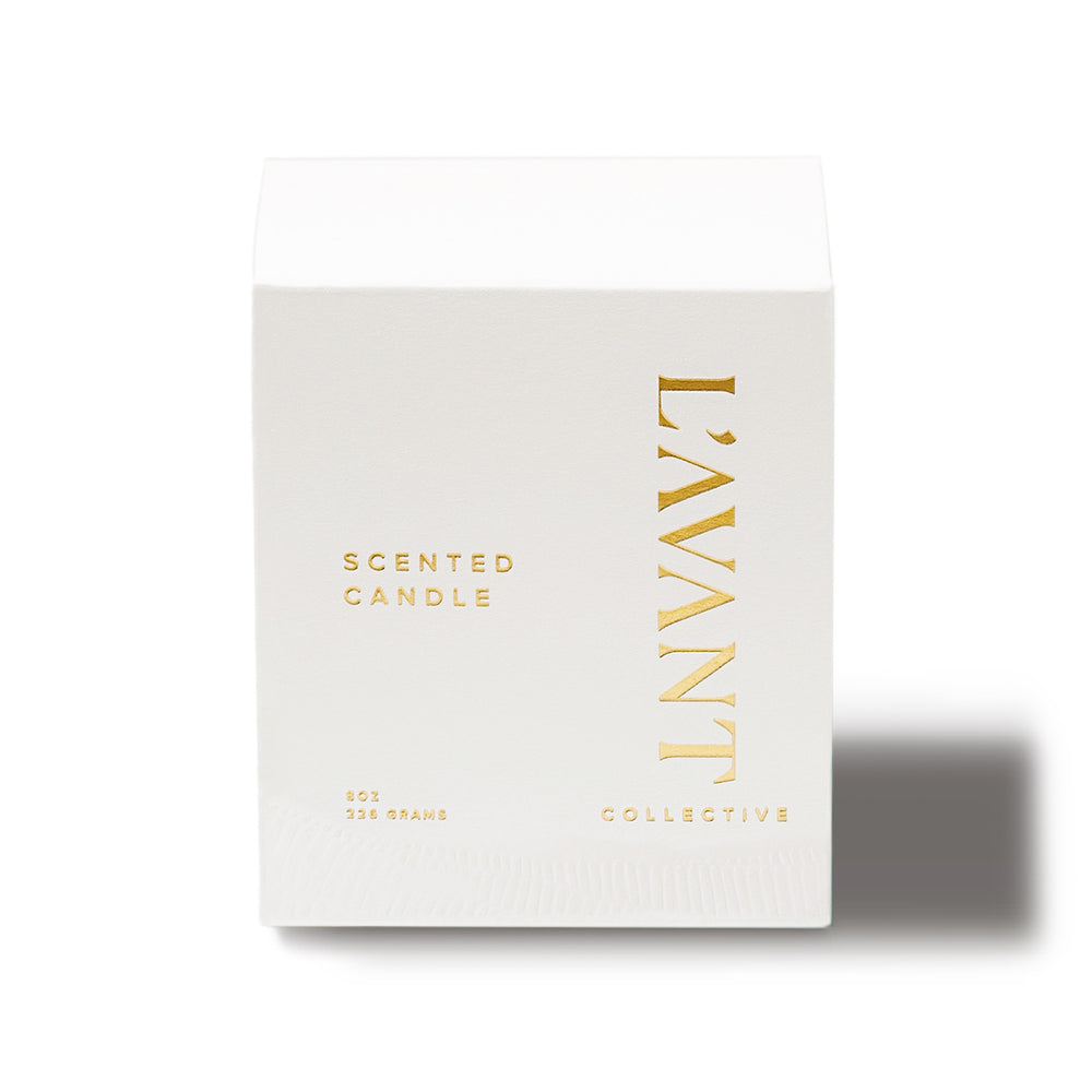 L'AVANT Collective Luxury Candle White Glass Jar | Made In Washington | Cruelty Free Luxury Candles