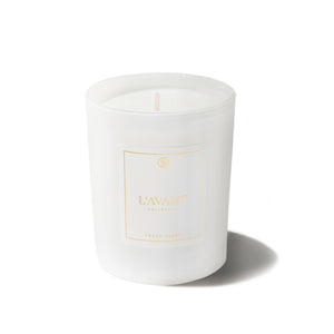 
            
                Load image into Gallery viewer, L&amp;#39;AVANT Collective Luxury Candle White Glass Jar | Made In Washington | Fresh Linen Scented  Candles
            
        