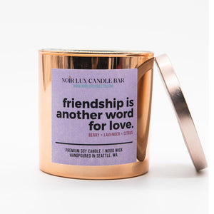 
            
                Load image into Gallery viewer, Gifts of Love | Noir Lux Candles Friendship Another Word For Love | Made In Washington
            
        