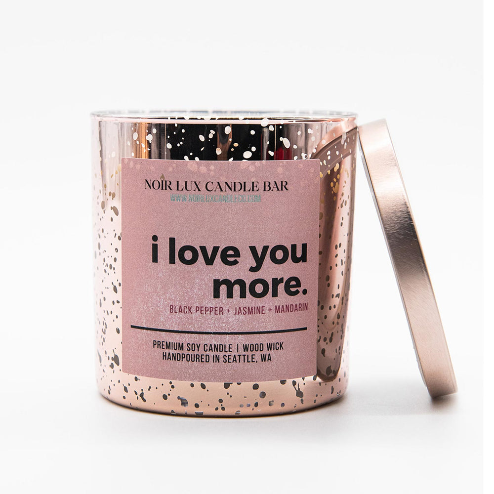 Gifts For Candle Lovers | Noir Lux I Love You More Candles | Made In Washington | Scented Candles