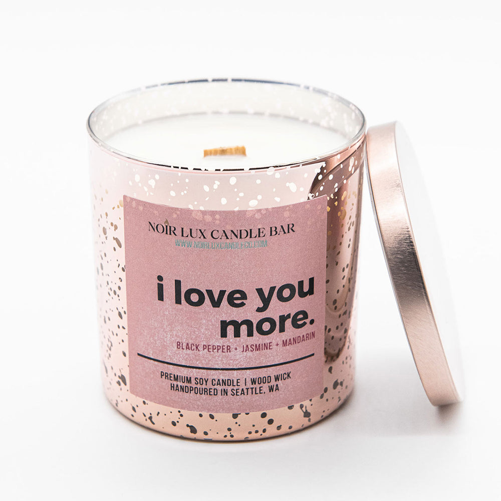 Candle Gifts | Noir Lux I Love You More Candles | Made In Washington | Scented Candle Gifts