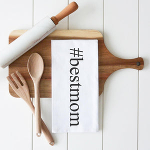 
            
                Load image into Gallery viewer, Porter Lane Home Hashtag Best Mom Tea Towel
            
        