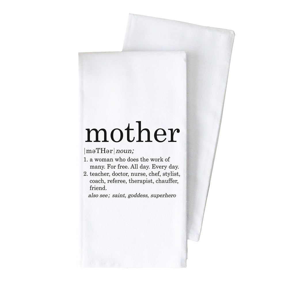 
            
                Load image into Gallery viewer, Porter Lane Home Mother Tea Towel | Made In Washington | Gifts For Mom | What It Means To Be A Mother
            
        