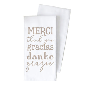 Porter Lane Home Thank You Tea Towel | Made In Washington | Gratitude Gifts