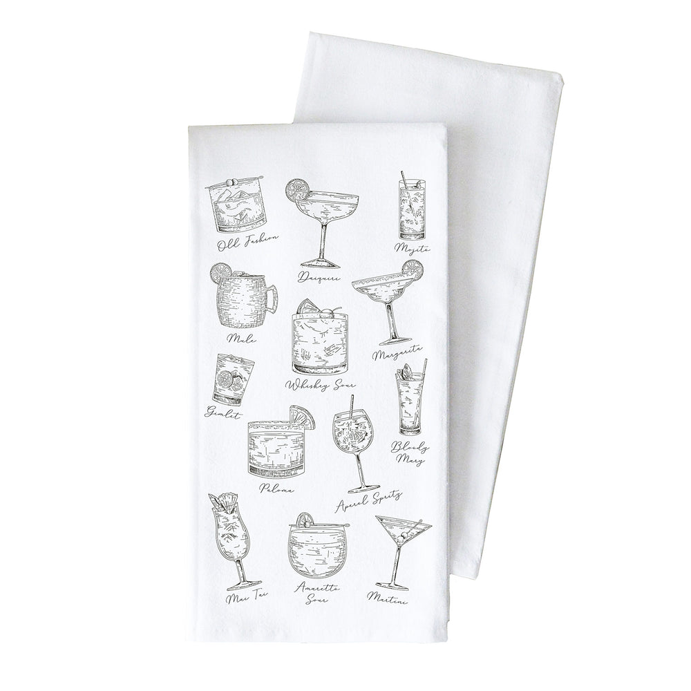 
            
                Load image into Gallery viewer, Porter Lane Home Cocktails Tea Towel | Made In Washington | Bartender Gifts
            
        