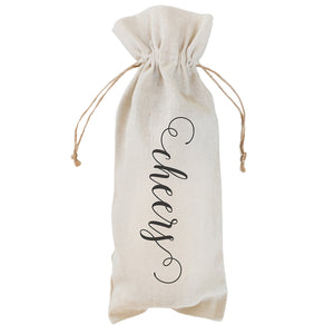 
            
                Load image into Gallery viewer, Porter Lane Home Cheers Wine Bag | Made In Washington | Reusable Cinch Gift Wrap For Wine
            
        