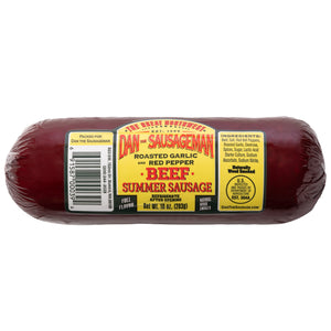 
            
                Load image into Gallery viewer, Dan The Sausageman Roasted Garlic Red Pepper Summer Sausage | Food Gifts
            
        