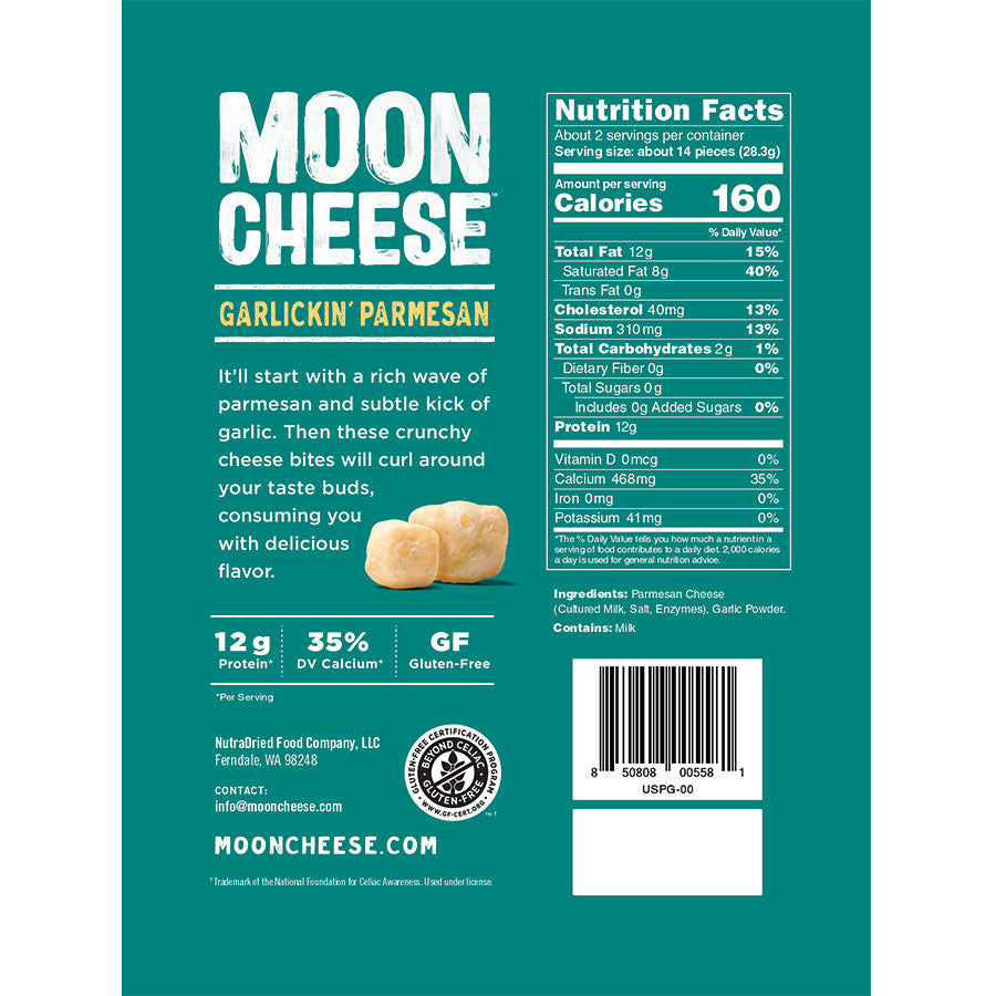 Moon Cheese Garlickin Parmesan Snack| Made In Washington Food Gifts
