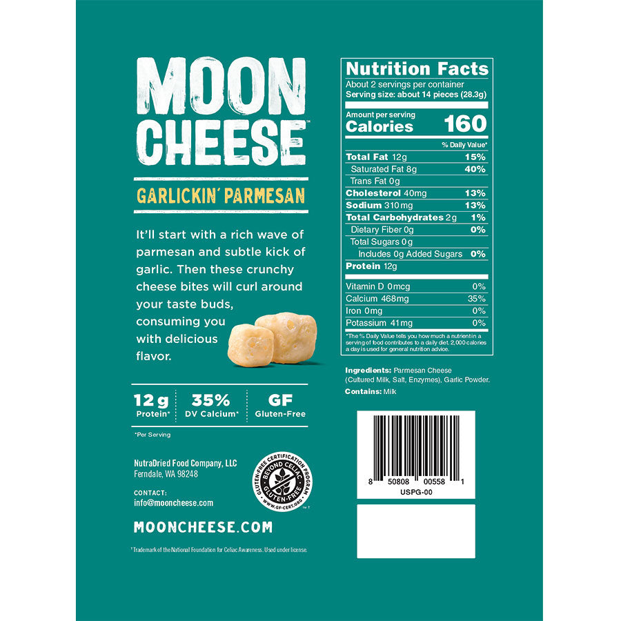 Moon Cheese Garlickin Parmesan Snack Made In Washington Food Gifts
