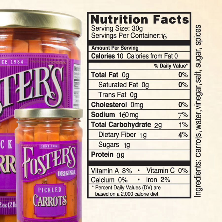 Foster's Pickled Carrot Sticks Original |Gourmet Gift Ideas | Pasco, WA