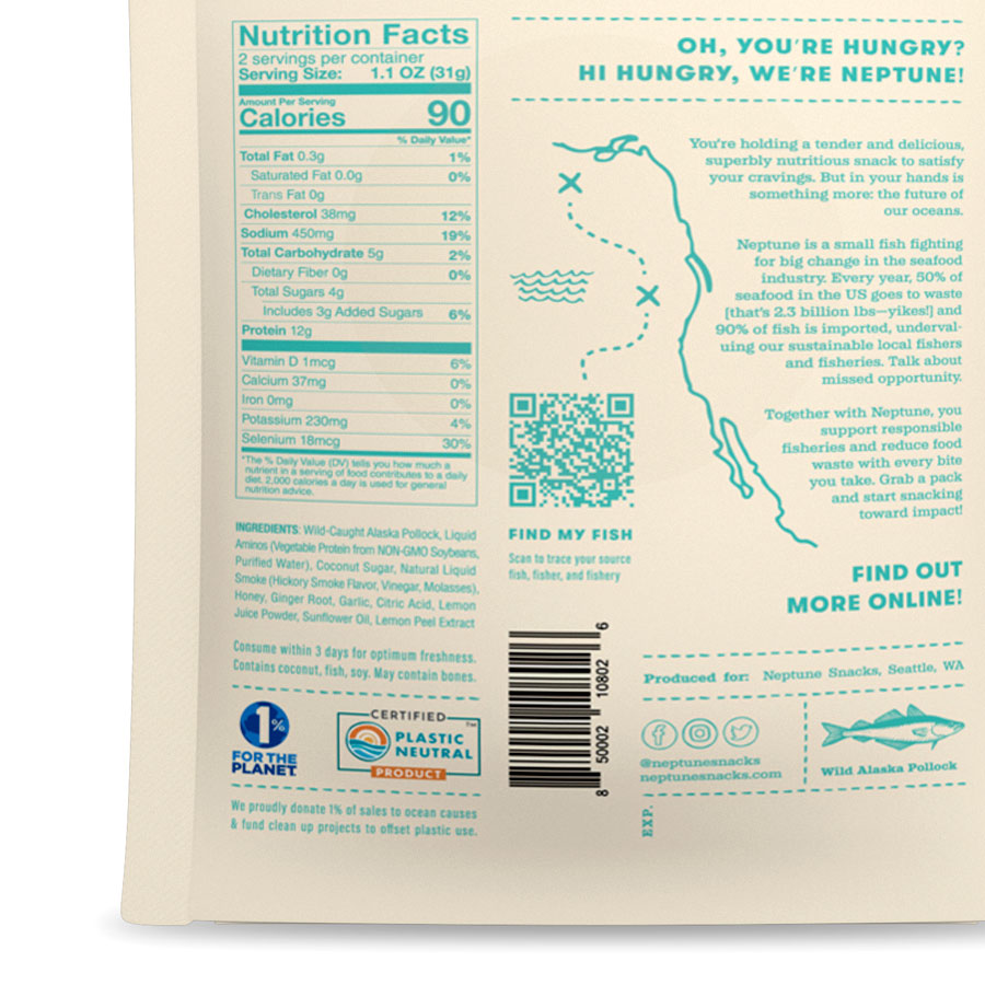 Neptune Sweet Citrus Ginger Fish Jerky Made In Washington Gifts