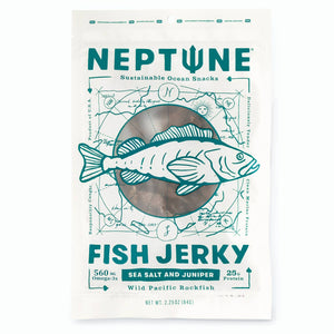 
            
                Load image into Gallery viewer, Neptune Sea Salt &amp;amp; Juniper Fish Jerky | Made In Washington Food Gifts
            
        