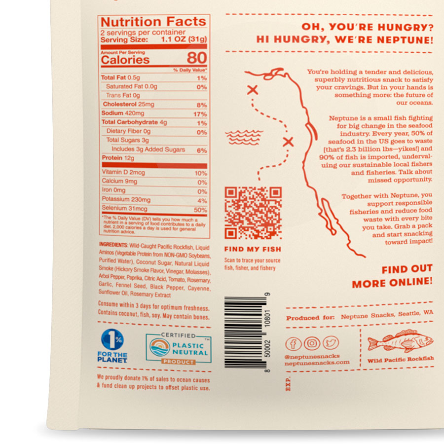 
            
                Load image into Gallery viewer, Neptune Spicy Cajun Fish Jerky | Made In Washington Food Gifts
            
        