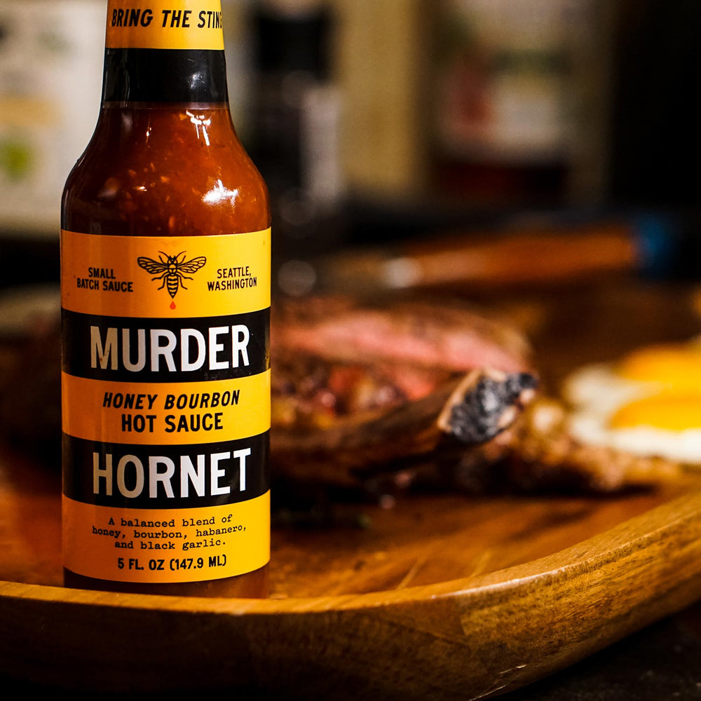 Murder Hornet Honey Bourbon Hot Sauce | Made In Washington | Food Gifts | Hot Sauce Lovers
