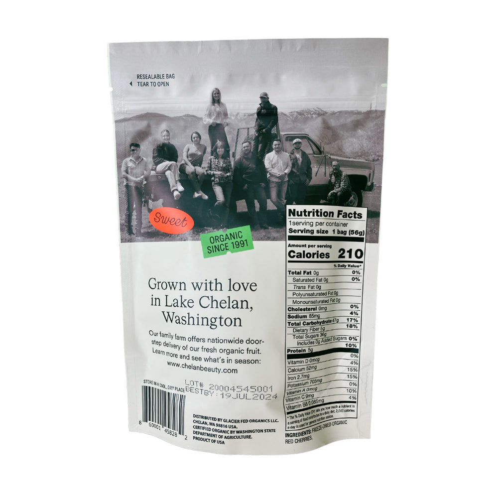 
            
                Load image into Gallery viewer, Chelan Beauty Organic Freeze-Dried Organic Red Cherries | Made In Washington | Healthy Snacks | Local Food Gifts From Lake Chelan
            
        