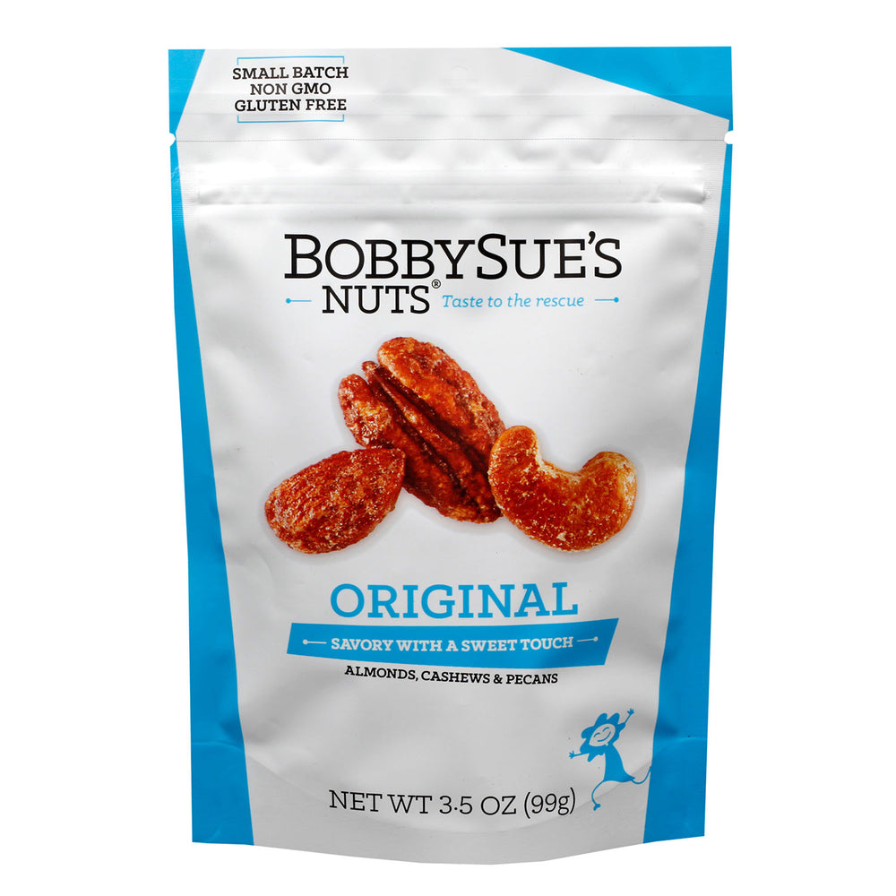 
            
                Load image into Gallery viewer, BobbySue&amp;#39;s Nuts Original Bag | Made In Washington | Spiced Mixed Nuts
            
        