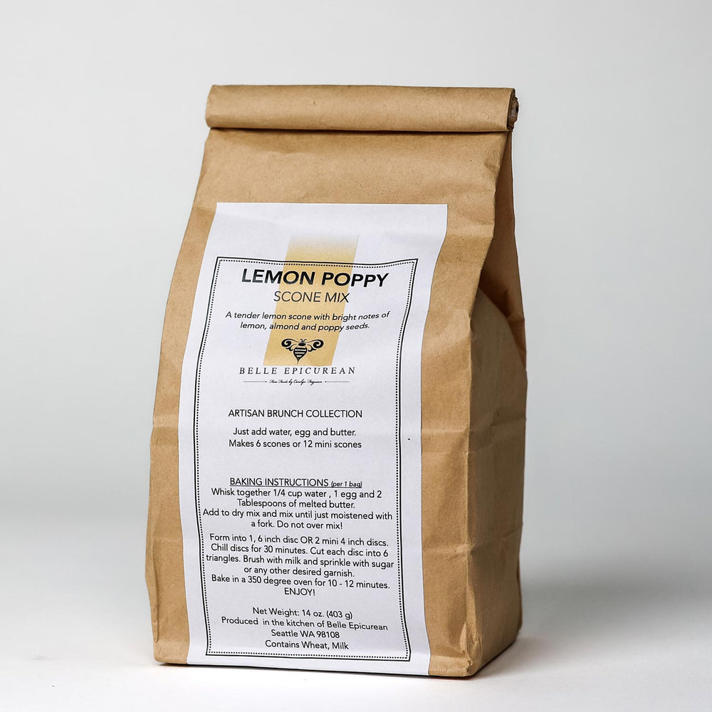 
            
                Load image into Gallery viewer, Belle Epicurean Lemon Poppy Scone Mix | Made In Washington | Locally Made Brunch Gift Ideas
            
        