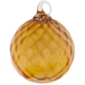 Hand Blown Glass Citrine Birthstone Ornament | Made In Washington | November Birthday